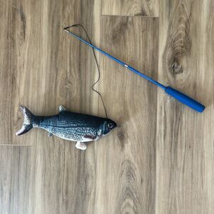 Flippity Flopping Fish Friend Cat Toy on Fishing Pole Rechargeable As Seen on TV
